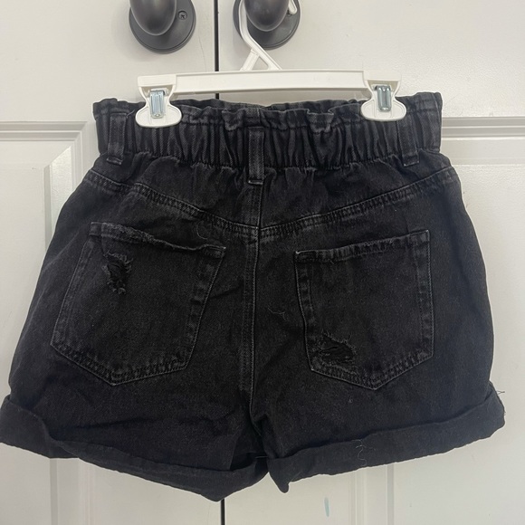 Forever 21 small black jean shorts with holes - Picture 2 of 2